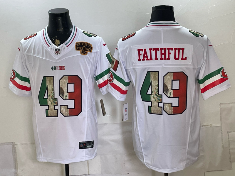Men 2026 Nike San Francisco 49ers #49 Faithful white NFL Jersey 0826003